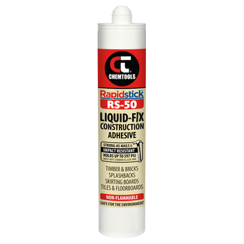 300ml Cartridge Rapidstick RS-50 Liquid-Fix Construction Adhesive Beige Chemtools 8-RS50BG-300