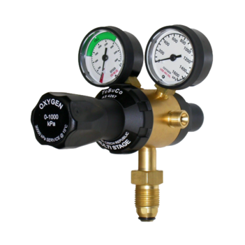Regulator 2 Stage Bottom Entry Oxygen Type 10 
