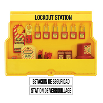 Station with Electrical Lockouts 410RED Zenex™ Thermoplastic Locks Masterlock S1850E410
