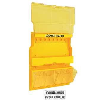 Deluxe Lockout Station with Cover and Trilingual Labels Masterlock S1900