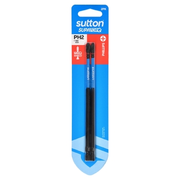 Screwdriver Bit S200 Supa TORQ Phillips PH2 150mm 2Pk Sutton Tools S200H02G02