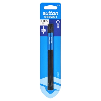 Screwdriver Bit S206 Supa TORQ HEX HX5 150mm 2Pk Sutton Tools S206H02G05