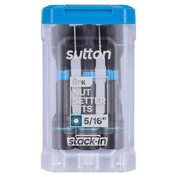 Nutset Bit S230 Supa TORQ Magnetic 5/16in 65mm Stack-in 6Pk Sutton Tools S230T06CB