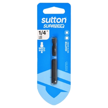 Bit Adaptor S240 Supa TORQ HEX To Socket 1/4in 65mm 1Pk Sutton Tools S240H01CA