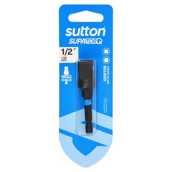 Bit Adaptor S240 Supa TORQ HEX To Socket 1/2in 65mm 1Pk Sutton Tools S240H01CE