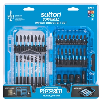 Screwdriver Bit 250 Supa Torq Insert/Power Bits Stack-In Set 37-Pieces Sutton Tools S250S37A