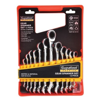 Gear Spanner Set 12 piece Imperial & Metric S3102
