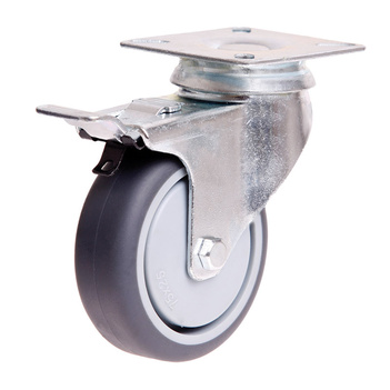 75mm Rubber Wheel 50kg Capacity Castor S3710B
