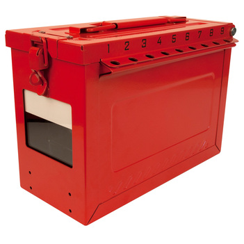 Large Portable Group Lock Box with Key Window & Rewritable Tag Masterlock S602