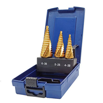 Spiral Flute Step Drill Set  3 Piece ITM SDSET-1