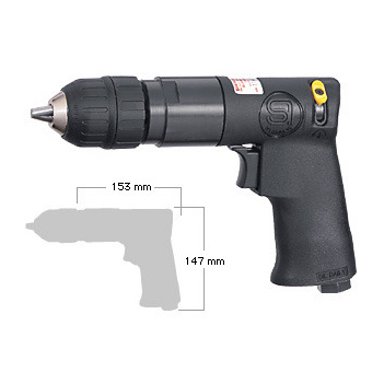 Pistol Drill 10mm Keyed Chuck Reversible Shinano SI-5505