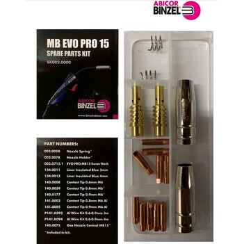 MB EVO Pro 15 MIG Torch Spare  Parts Kit Binzel SK002.0000