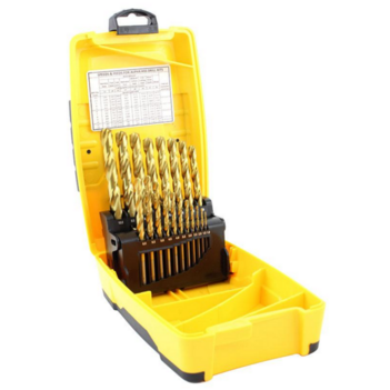 25 Piece Metric Tuffbox Drill Set Gold Series 1.0-13.0mm Alpha SM25TP