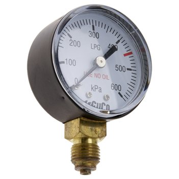 Pressure Gauge 0 - 600 kPa LPG 1/4" BSPP For RB- Regulators