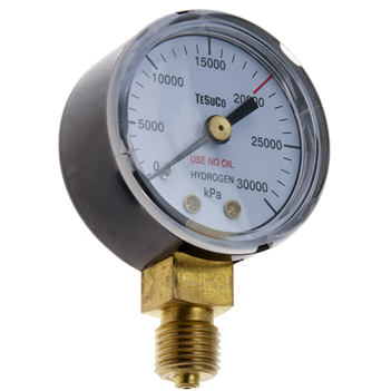 Pressure Gauge 0 - 1,600 kPa Hydrogen For RC- Regulators SPRGC16HY
