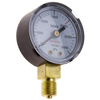Pressure Gauge 0 - 30,000 kPa Oxygen For RC- Regulators SPRGC300OX