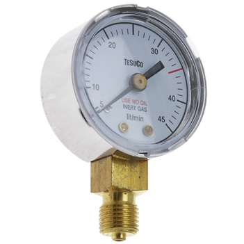 Pressure Gauge 0 - 45 L/min Inert Gas For RC- Regulators SPRGCFG