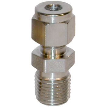 Compression Fitting Stainless Steel 1/4" NPT M - 1/4" Tube