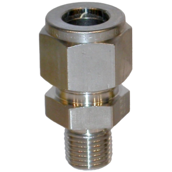 Compression Fitting Stainless Steel 1/4" NPT M - 1/2" Tube