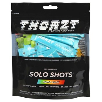 Solo Shots Mixed Flavours 99% Sugar Free 50 x 3g/600ml Satchels Thorzt SSSFMIX