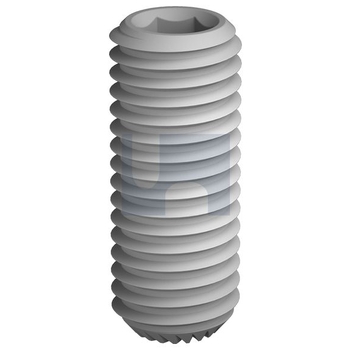 Zinc Flake Silver Finish Socket Set Screw Knurl Cup Point Metric Hobson