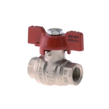 Ball Valve 1/4NPT Fuel Gas Red Handle Tesuco T-VA00708