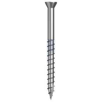 304 Stainless Finish Type 17 Trim Head-6 Rib Square Drive Hobson
