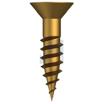 #06 X 1-1/2mm Brass Finish Countersunk Wood Screw Slotted Drive Hobson T26DBCS0618150 Pack of 200