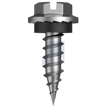 8-15X 15mm 410 Stainless Finish Needle Hex Slot + Washer Hobson T41NSSL0815015 Pack of 1000