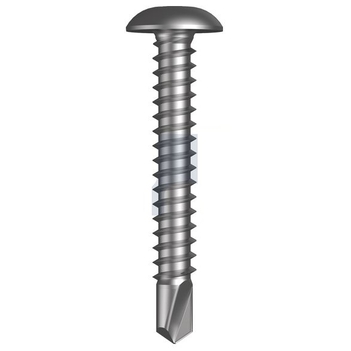12-14X 38mm R1000 Bi-Metal 304 Stainless Finish Metal SDS Pan Head Square Drive Hobson T4XMXPQ1214038 Pack of 500