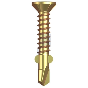 Zinc Yellow Passivate Finish Metal Wings Countersunk Square Drive Hobson
