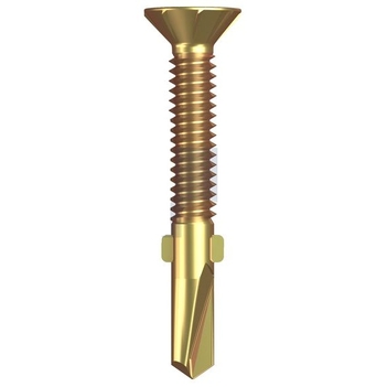 14-20X 50mm Zinc Yellow Passivate Finish Countersunk Ribbed Head Phillips Drive Hobson T9PHYRP1420050 Pack of 500
