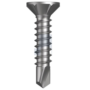 Dover White Zinc Yellow Passivate Finish Metal SDS Countersunk Ribbed Phillips Drive Hobson