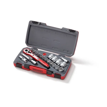 1/2" Dr. Metric Regular Socket Set 12 Point 21-Piece Teng Tools TE-T1221
