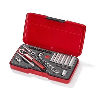 1/4" Dr. Metric Regular & Deep Socket Set 36-Piece Teng Tools TE-T1436
