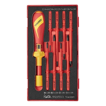 1000V VDE Torque Screwdriver Set 9-Piece TC-Tray (EVA) Teng Tools TE-TEAVSD09