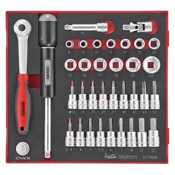 3/8" Drive Std & TX/HEX Socket Set 36-Piece TED-Tray Teng Tools Teng Tools TE-TED3836