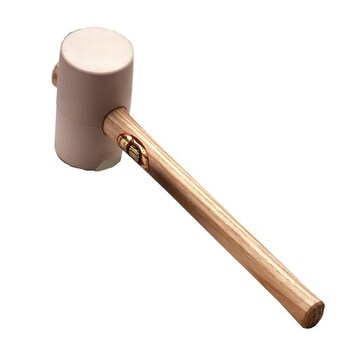 White Rubber Mallet (850G) 74mm Head Wood Hndl Thor TH954W