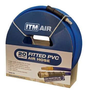 ITM Air  Hose 10MM (3/8") X 20M Pvc Air Hose Comes With Couplers
