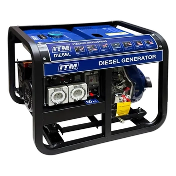 Diesel Generator Open Frame 6500W Peak Electric Start ITM TM524-6500