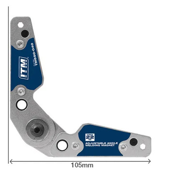 Inside & Outside Adjustable Angle Welding Magnet, 22KGS Force, 105MM, 20° TO 200°, Powerful NDFEB Magnet ITM TM650-040