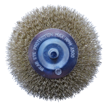 100mm Spindle Mounted Crimped Wheel Brush Tomcat TSW100