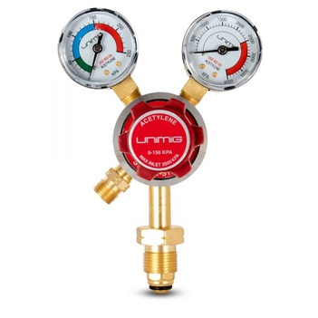 Twin Gauge Acetylene Regulator 0-150 kPa Unimig U11373