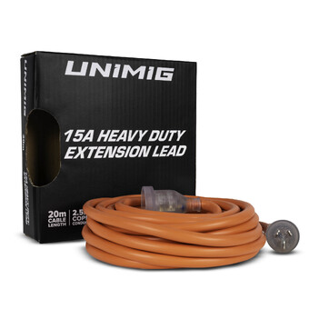 Heavy Duty Extension Cable 15 Amps 20 Metres 2.5mm IP44 Unimig U51008 main image