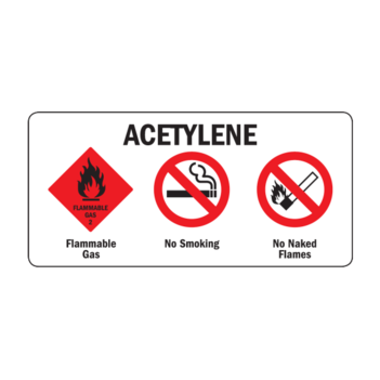 Label Acetylene For Manifold & Outlets (1 Pack = 100 Labels) Tesuco W-MANLAB-03