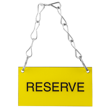 Sign "RESERVE" With Chain 10 yr Outdoor Life Tesuco W-MANLAB-06