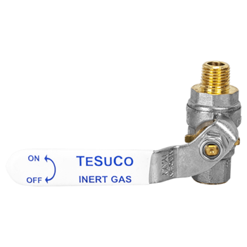 Ball Valve Inert Gas 1/4BSPT M to 1/4 BSPT F Blue Tesuco W-SB125IG