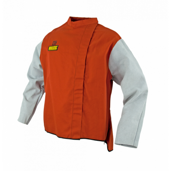 WakaTac Proban Welding Jacket With Chrome Leather Sleeves Elliott WAKPJ30CSL