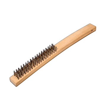Wire Brush Stainless Steel 4 Row Wood Handle Unimig WBSS4R 