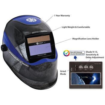 Promax 200 Electronic Welding Helmet Weldclass WC-05311